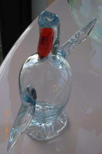 Handblown glass duck by Flamedaisy Glass Design of Nelson Carousel 2