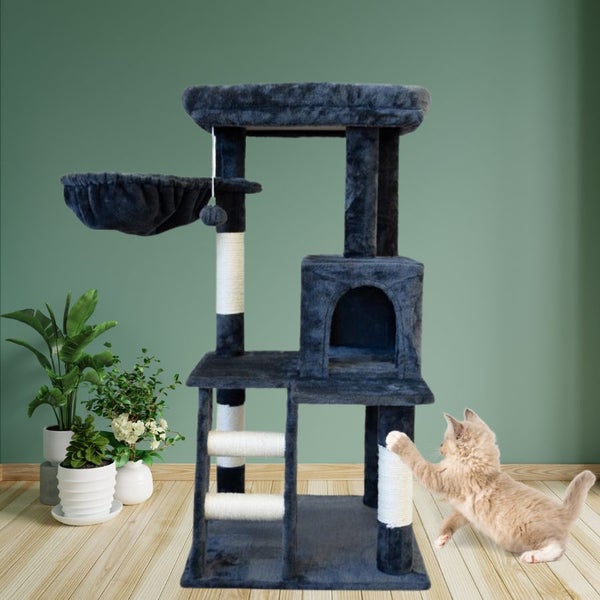 Petwiz 100Cm Luna Premium Cat Tree Scratching Post Carousel 2