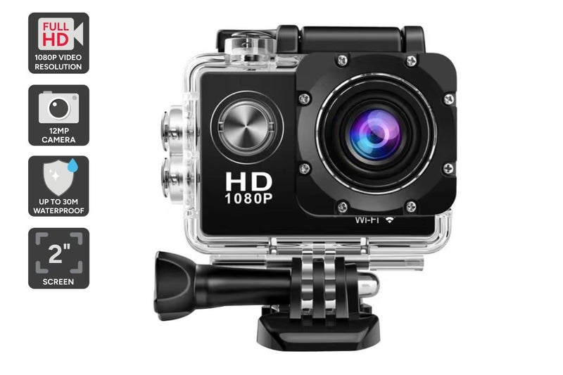 Kogan 1080P Wi-Fi Action Camera with Waterproof Case Carousel 1