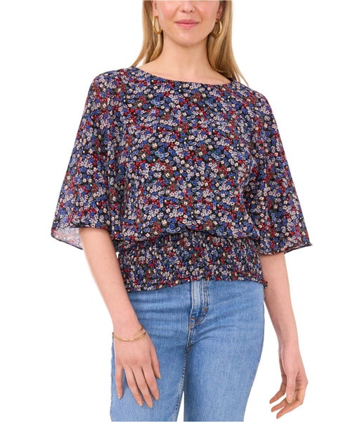 SAM AND JESS Womens Americana Floral Peasant Blouse Carousel 1