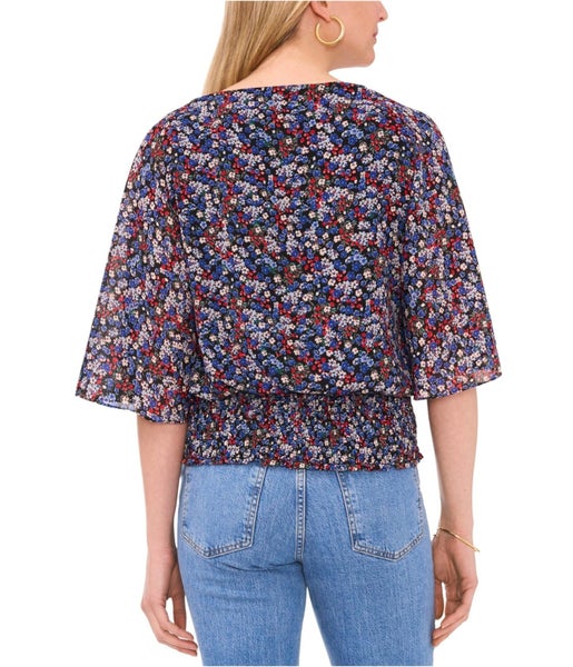 SAM AND JESS Womens Americana Floral Peasant Blouse Carousel 2
