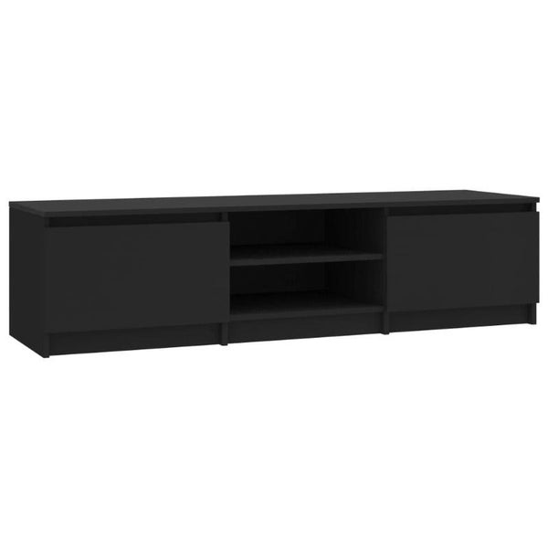 Vida Xl Tv Cabinet Black 140X40x35.5 Cm Engineered Wood Carousel 1