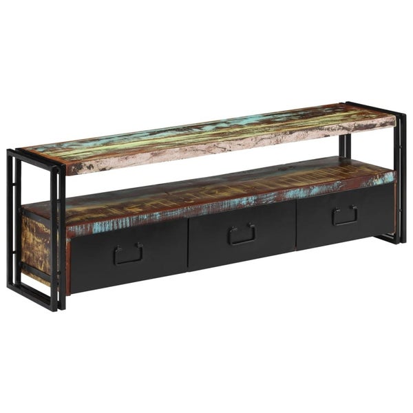 Vida Xl Tv Cabinet Solid Reclaimed Wood 120X30x40 Cm Carousel 1