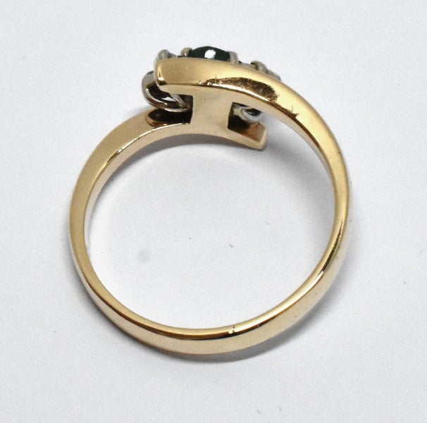 $2,000 Hand Finished 9ct Gold Emerald & Diamond Cluster Ring! Size P - 183958 Carousel 2