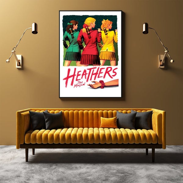 Wall Art 90Cmx135Cm Heathers The Musical Black Frame Canvas Carousel 2