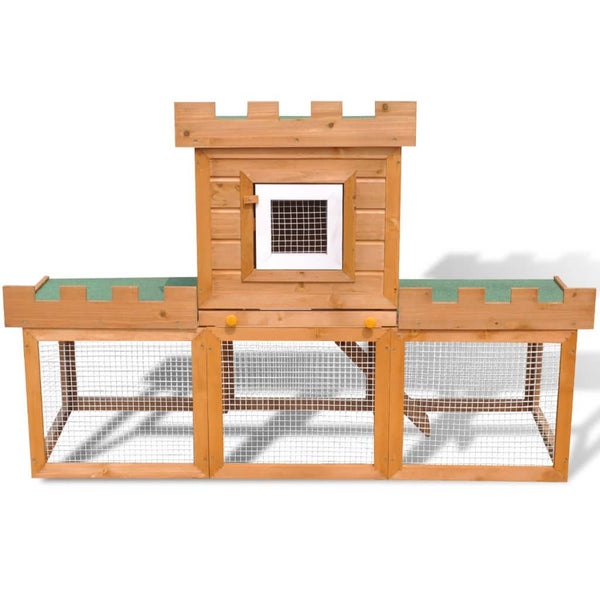 Vida Xl Outdoor Large Rabbit Hutch House Pet Cage Single Carousel 2