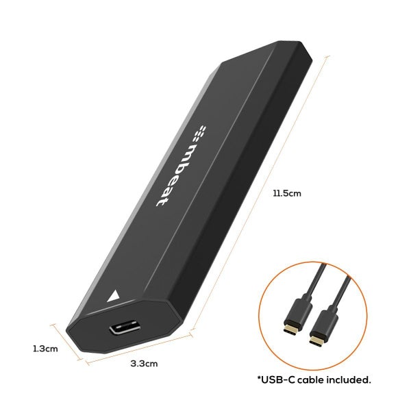 Mbeat Elite Usb-C To M.2 Ssd Enclosure (M-Key B+M Key) Matte Black Carousel 2