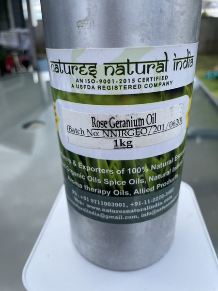 Rose geranium pure essential oil 1kg cosmetic grade Carousel 1