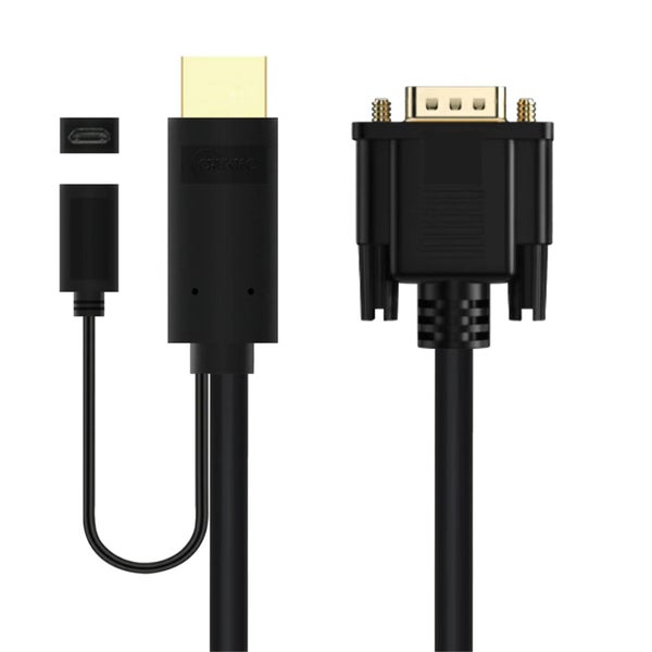 Cruxtec 2m HDMI Male to VGA Male Cable with Micro USB Female ( 1920x1080 ) Carousel 2