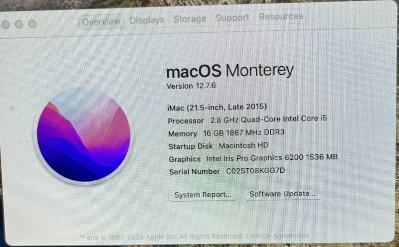 iMac (21.5-inch, Late 2015) Monterey Carousel 2