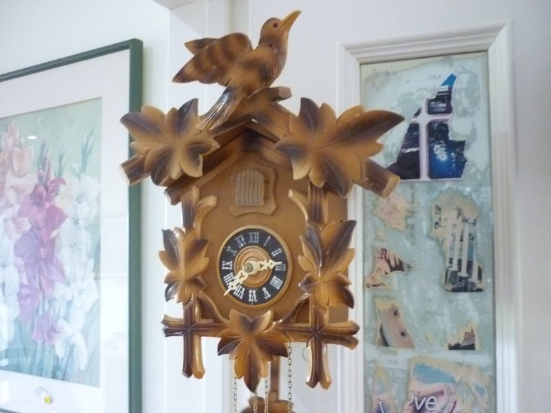 CUCKOO CLOCK. CARVED WOODEN GERMAN. Carousel 1