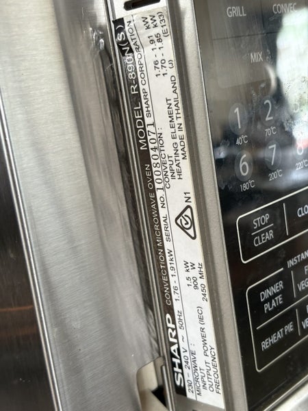 Sharp compact microwave oven stainless steel finish Carousel 3