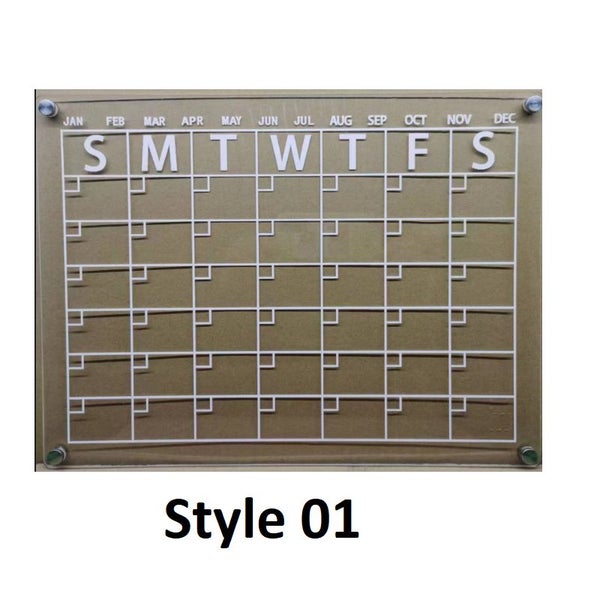 Acrylic Magnetic Dry Wipe Plate Calendar For Refrigerators Carousel 1
