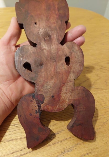 Vintage Carved Wooden Maori Figure Carousel 6