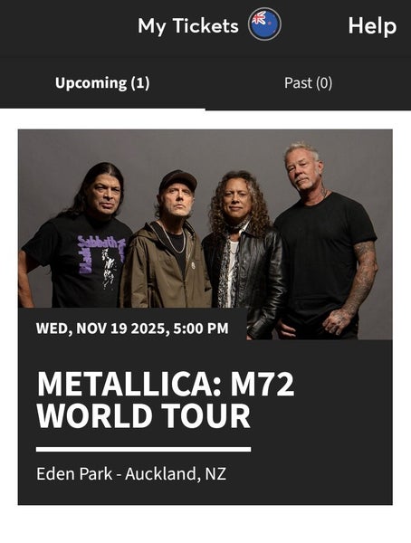 Metallica GA2 Tickets x264308800496002110