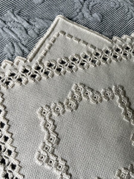 A sweet little Hardanger Dresser cloth Carousel 2