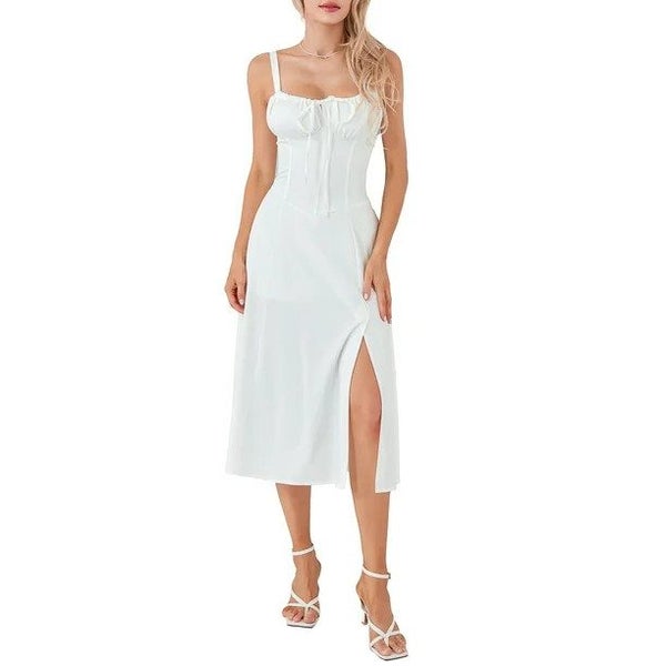 Cinched Wrap Waist Strappy Dress Carousel 1