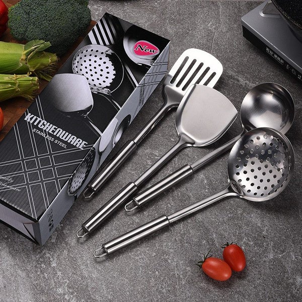 4 Piece Kitchen Utility Set Stainless Steel Carousel 4