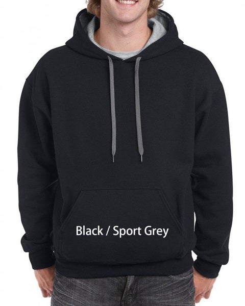 Heavy Blend Adult Contrast Hooded Sweatshirt,Hooded printing (Black) Carousel 1