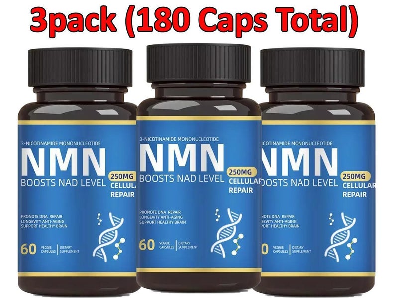 3 pack NMN Supplement for Anti-Aging, Energy,Focus NAD+ Precursor Riboside Carousel 1