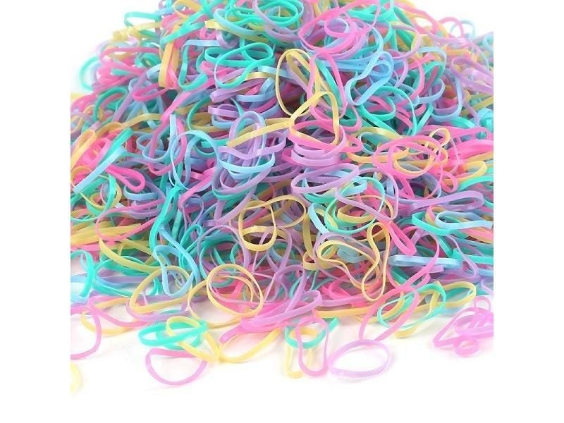 1000Pcs Small Circle Rubber Band Random Color Mixed Elastic Rubber Band For DIY Carousel 1