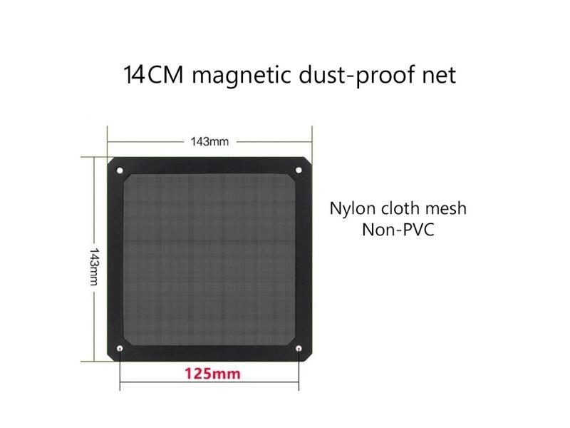 12*12CM/14*14CM PC Chassis Cooling Dust Filter Magnetic PVC Net Guard Fan Cover Carousel 1