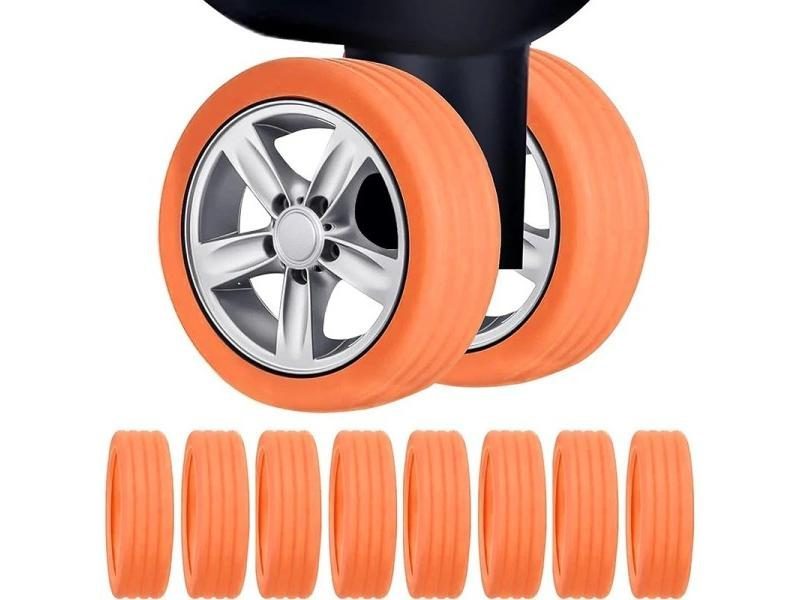 20/2pcs Roller Protective Sleeve Silicone Luggage Wheels Protector Travel Carousel 1