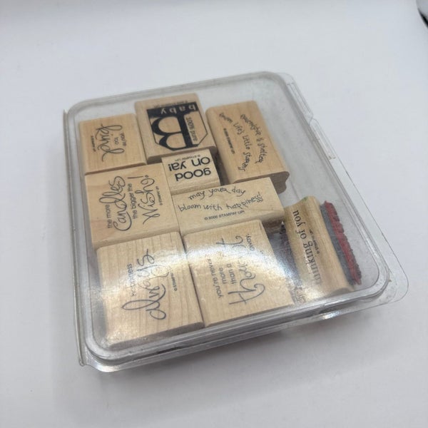 Stampin' Up! Whimsical Words Woodblock Craft Stamps - 9pcs Carousel 1