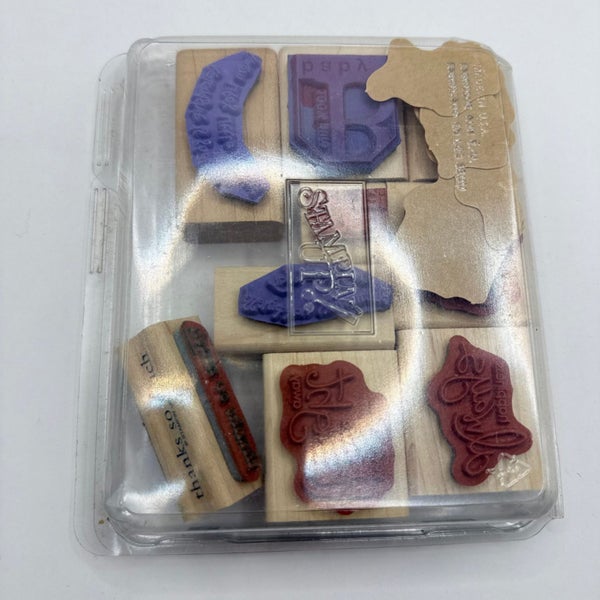 Stampin' Up! Whimsical Words Woodblock Craft Stamps - 9pcs Carousel 4