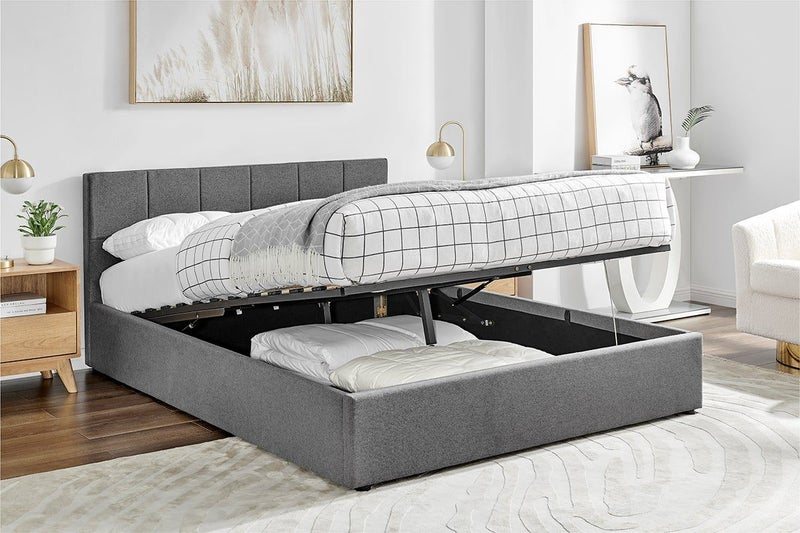 Ovela Theodore Gas Lift Bed Frame (King Charcoal) Carousel 9