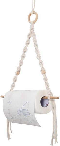 Toilet Paper Holder Macrame Wall Hanging Carousel 2