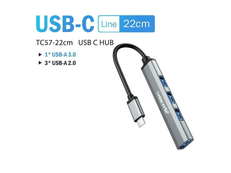 Lemorele USB C Hub USB Hub 3.0 Long Cable OTG 4 Port Type C HUB Multi Splitter Carousel 1