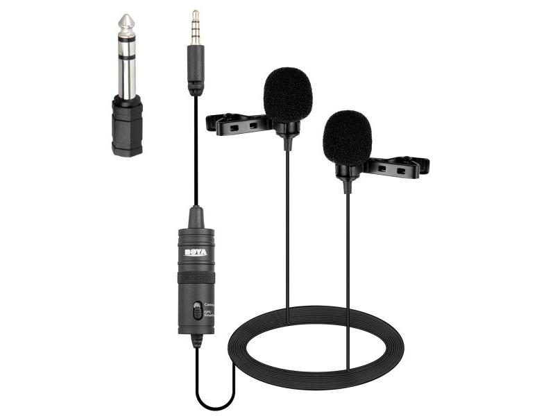 BOYA BY-M1 Condenser Lavalier Lapel Clip-on Microphone 3.5mm TRRS 6M Mic For PC Carousel 1