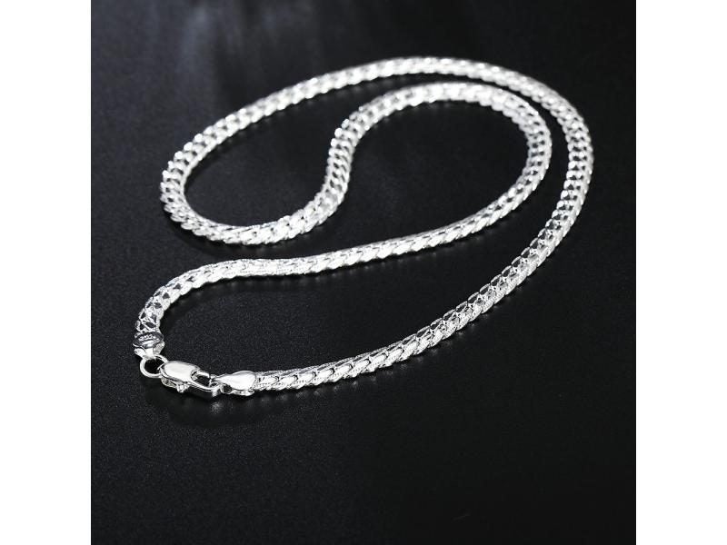 20-60cm Silver Color Luxury Brand Design Noble 6mm Necklace Chain For Woman Men Carousel 1