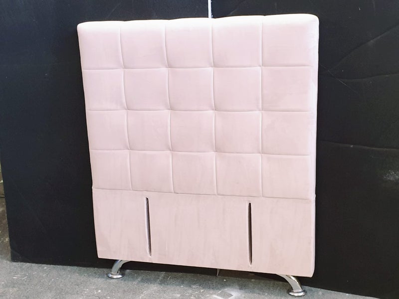 HEADBOARD- BUTTONED- KING SINGLE (PINK velvet) Carousel 2