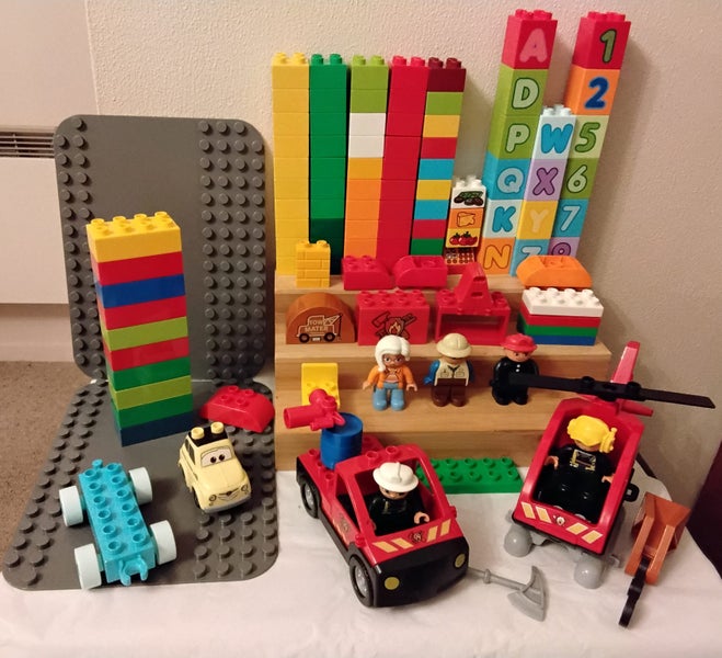 A Great Selection of Duplo Rescue Helicopter & Car & a Wee Car 5 Figures s Carousel 1
