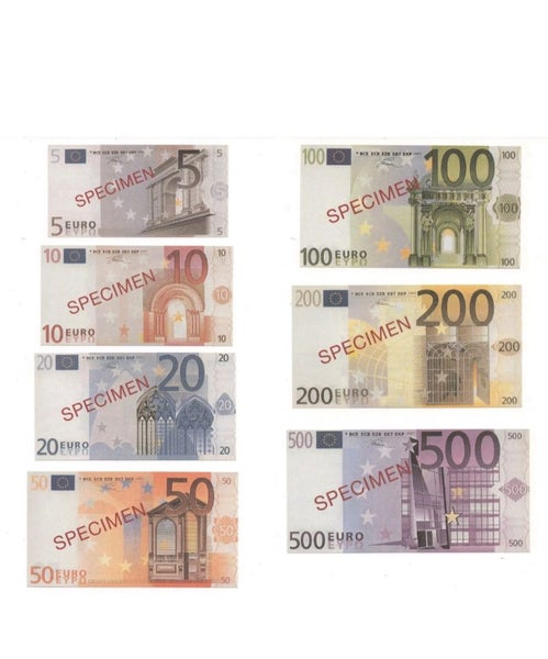 2001 Sample / Test Euros Banknotes Carousel 1