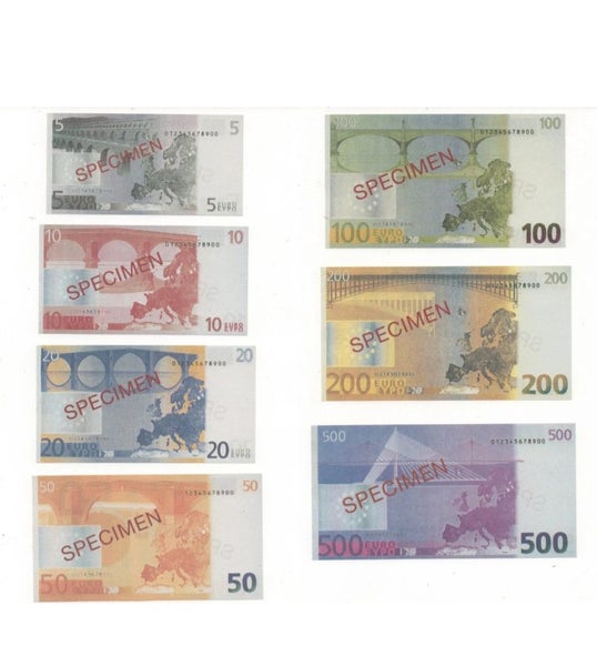 2001 Sample / Test Euros Banknotes Carousel 2