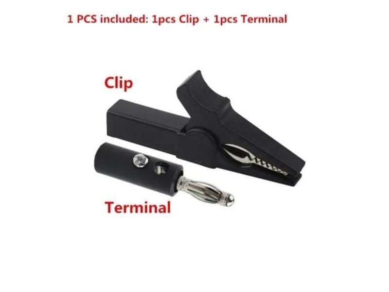 55mm Jack-in Type Insulate Cable Test Clip Clamp Electronic Test Probes Carousel 1