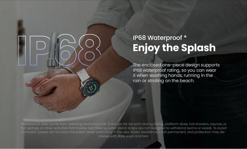 NNEOBA Voice Calling Smartwatch Silver Carousel 3