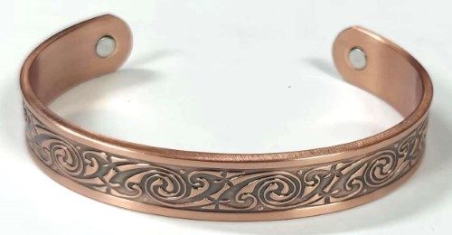 Magnetic Copper Bracelet - Koru Swirl (1.3cm) Carousel 1
