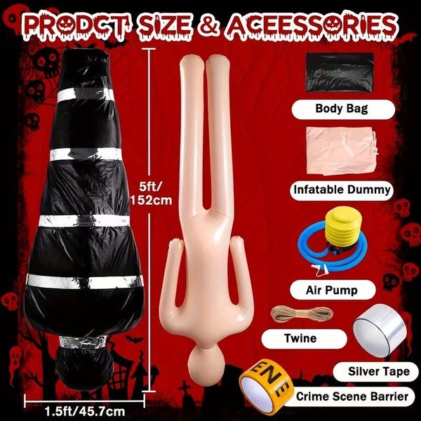 NNETM Halloween Inflatable Corpse Set with Pump (5pcs) Carousel 5