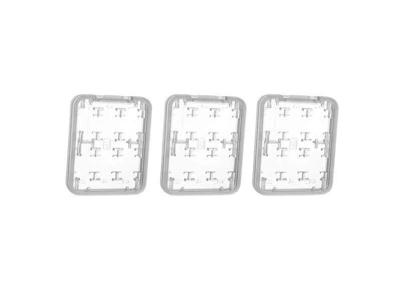 8 In 1 Transparent Protector Box For SD Memory Card SIM Cards Adapters Storage Carousel 1