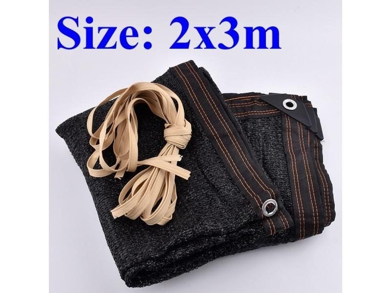 6-Pin Black Anti-UV Sunshade Net Outdoor Awning Garden Plant Shelter Greenhouse Carousel 1