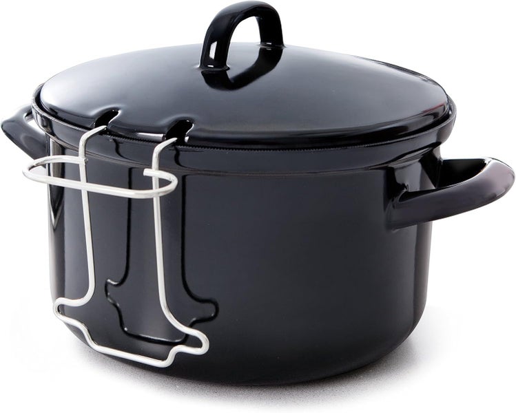 BK Fortalit Enamelled Steel Induction 24 cm/3L Deep Fryer Pot with Lid64063047080065110