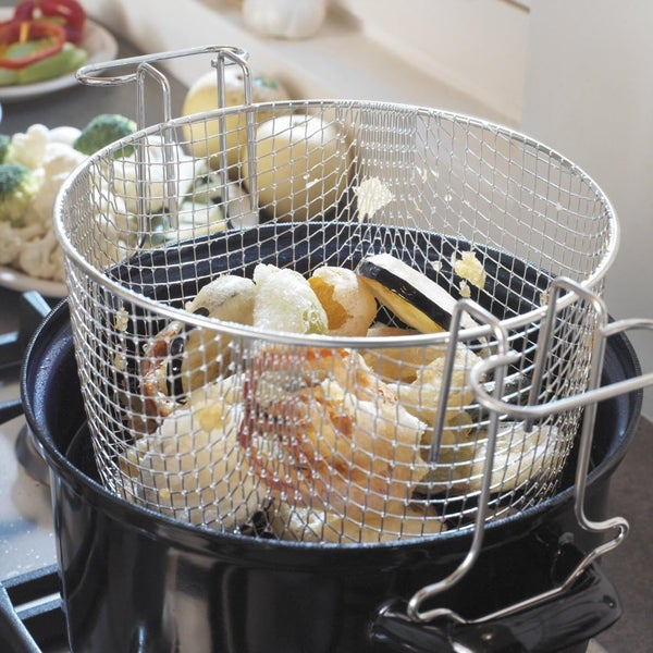 BK Fortalit Enamelled Steel Induction 24 cm/3L Deep Fryer Pot with Lid64063047080065112