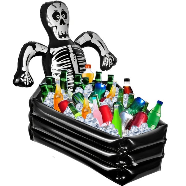 NNETM Giant Inflatable Skeleton Ice Bucket Decoration Carousel 1