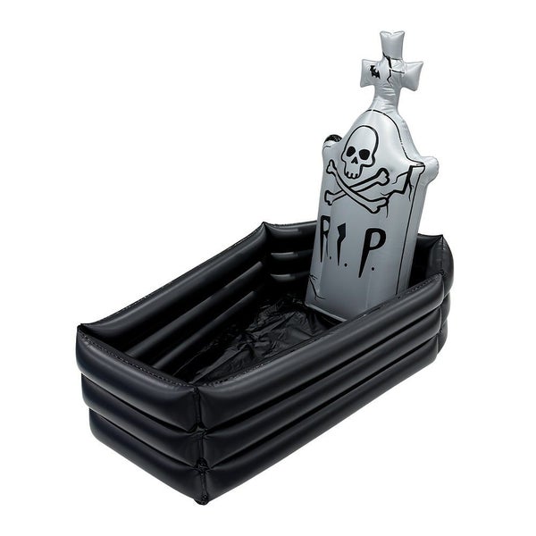 NNETM Inflatable Skull Tombstone Ice Bar Halloween Prop Carousel 1