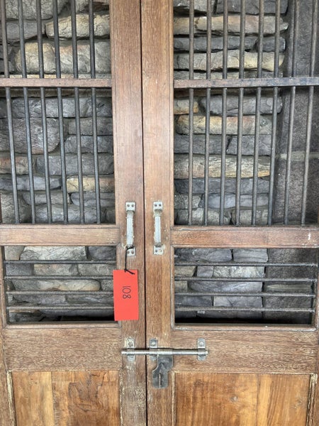 PAIR OF VINTAGE TEAK + IRON DOORS Carousel 2