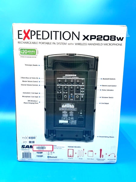 2x Rechargeable portable 200w PA System /wireless mic Carousel 11
